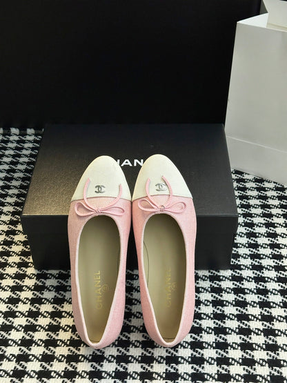 Chanel 25B Bow Mary Jane Flats