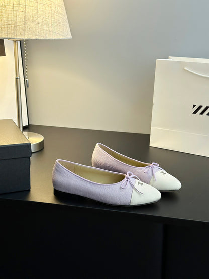 Chanel 25B Bow Mary Jane Flats