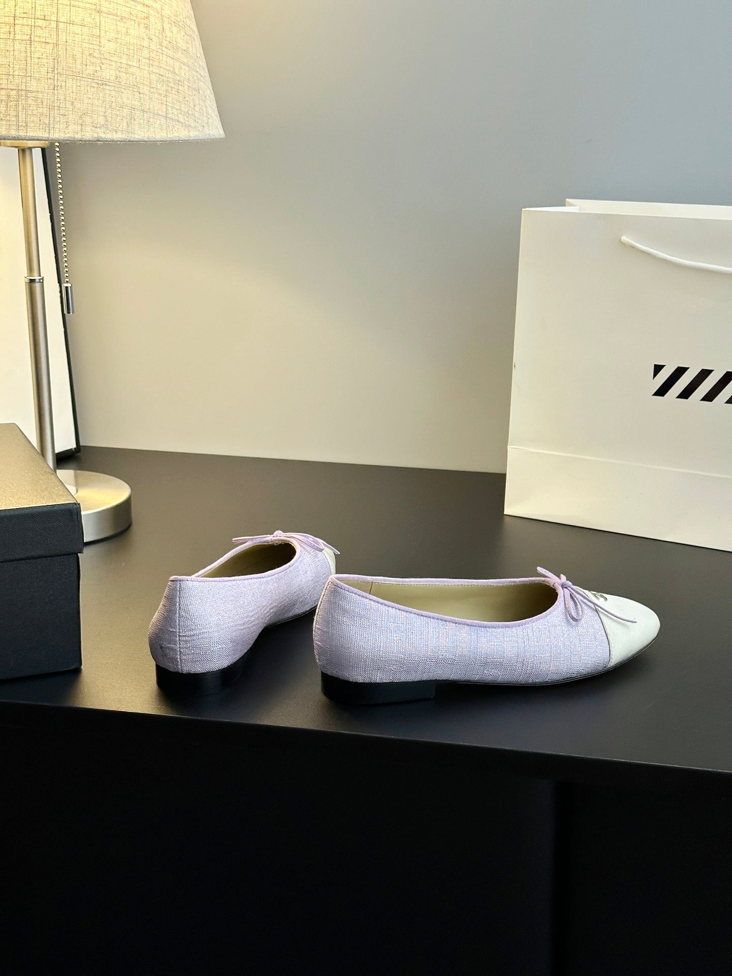 Chanel 25B Bow Mary Jane Flats