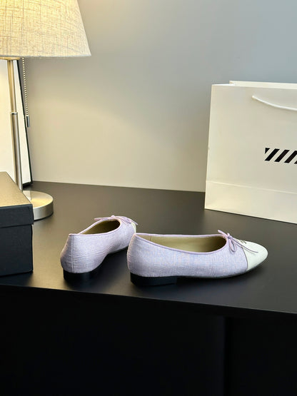 Chanel 25B Bow Mary Jane Flats
