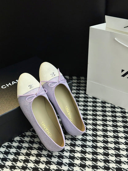 Chanel 25B Bow Mary Jane Flats