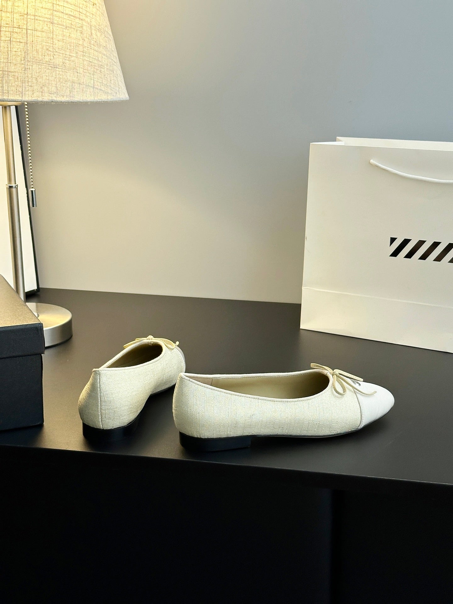Chanel 25B Bow Mary Jane Flats
