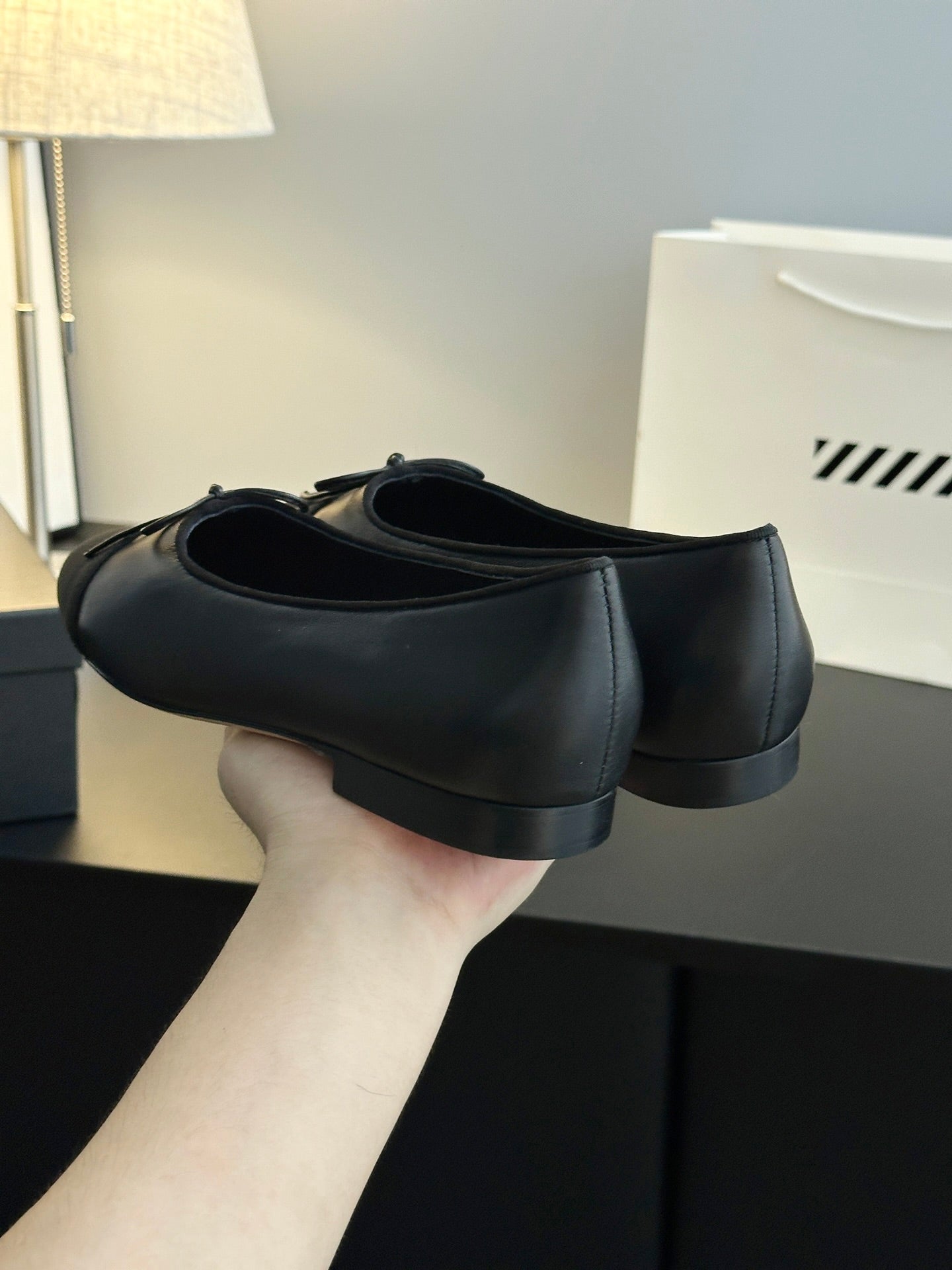 Chanel 25B Bow Mary Jane Flats