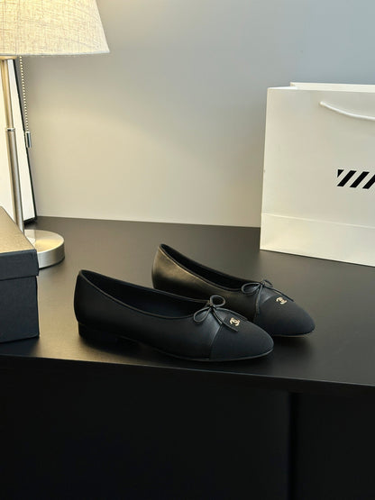Chanel 25B Bow Mary Jane Flats