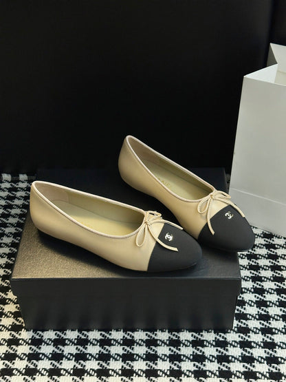 Chanel 25B Bow Mary Jane Flats