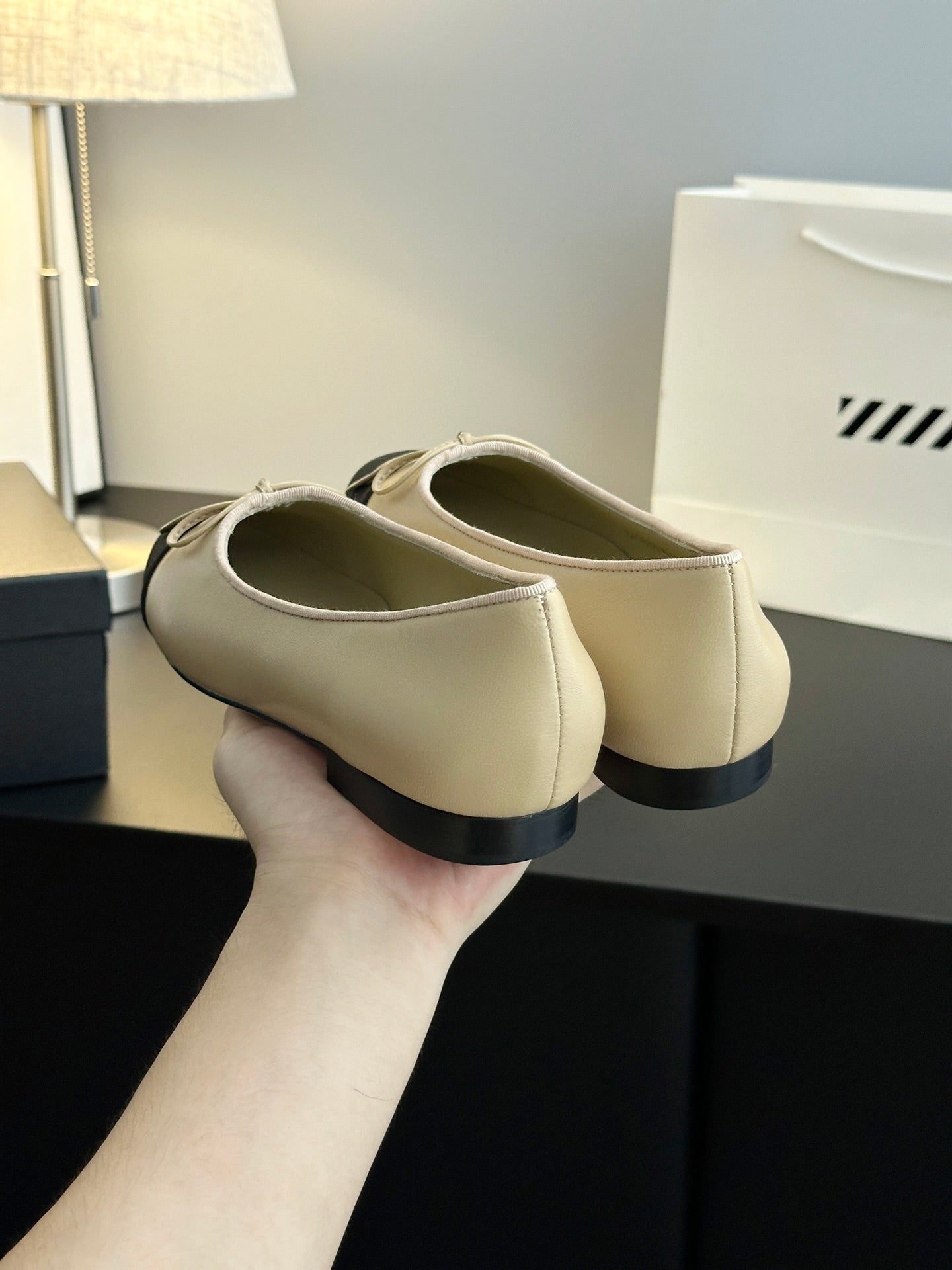 Chanel 25B Bow Mary Jane Flats