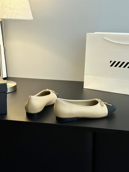 Chanel 25B Bow Mary Jane Flats