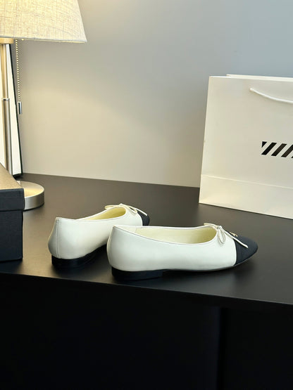 Chanel 25B Bow Mary Jane Flats