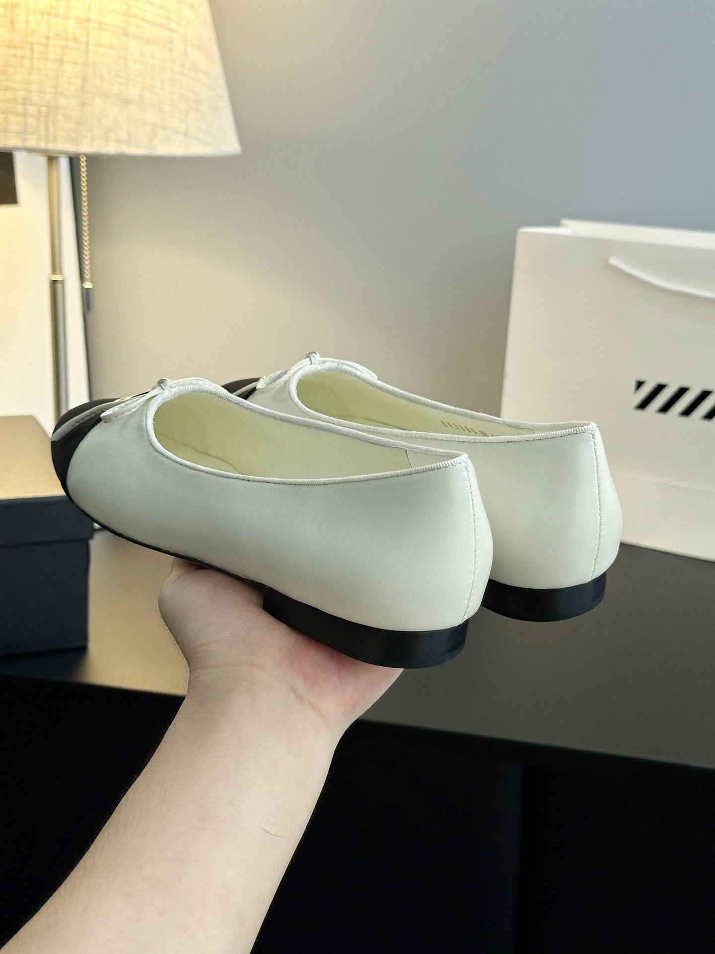 Chanel 25B Bow Mary Jane Flats