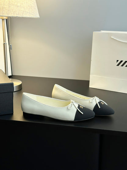 Chanel 25B Bow Mary Jane Flats