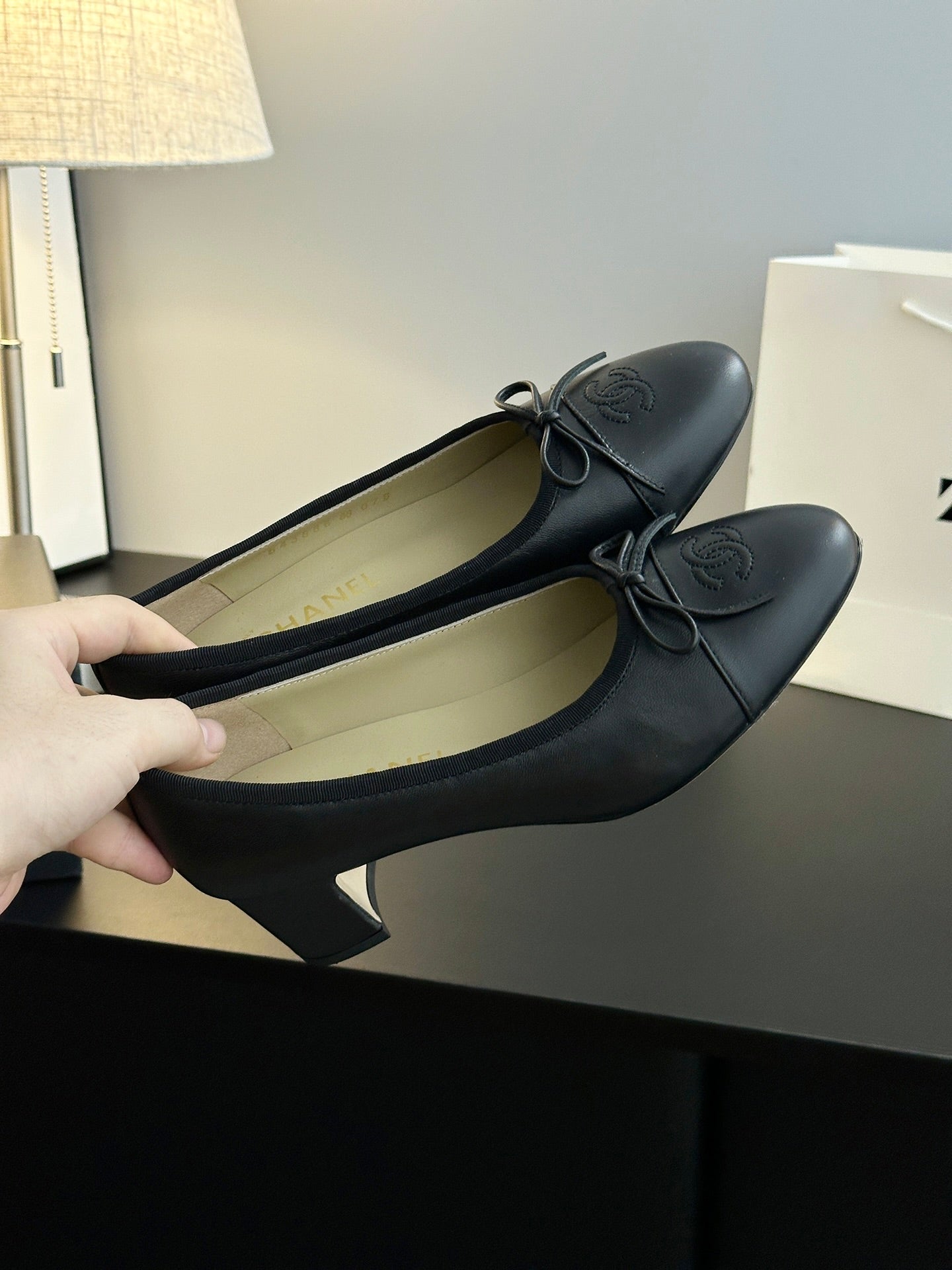 Chanel 25B Bow Mary Jane Shoes