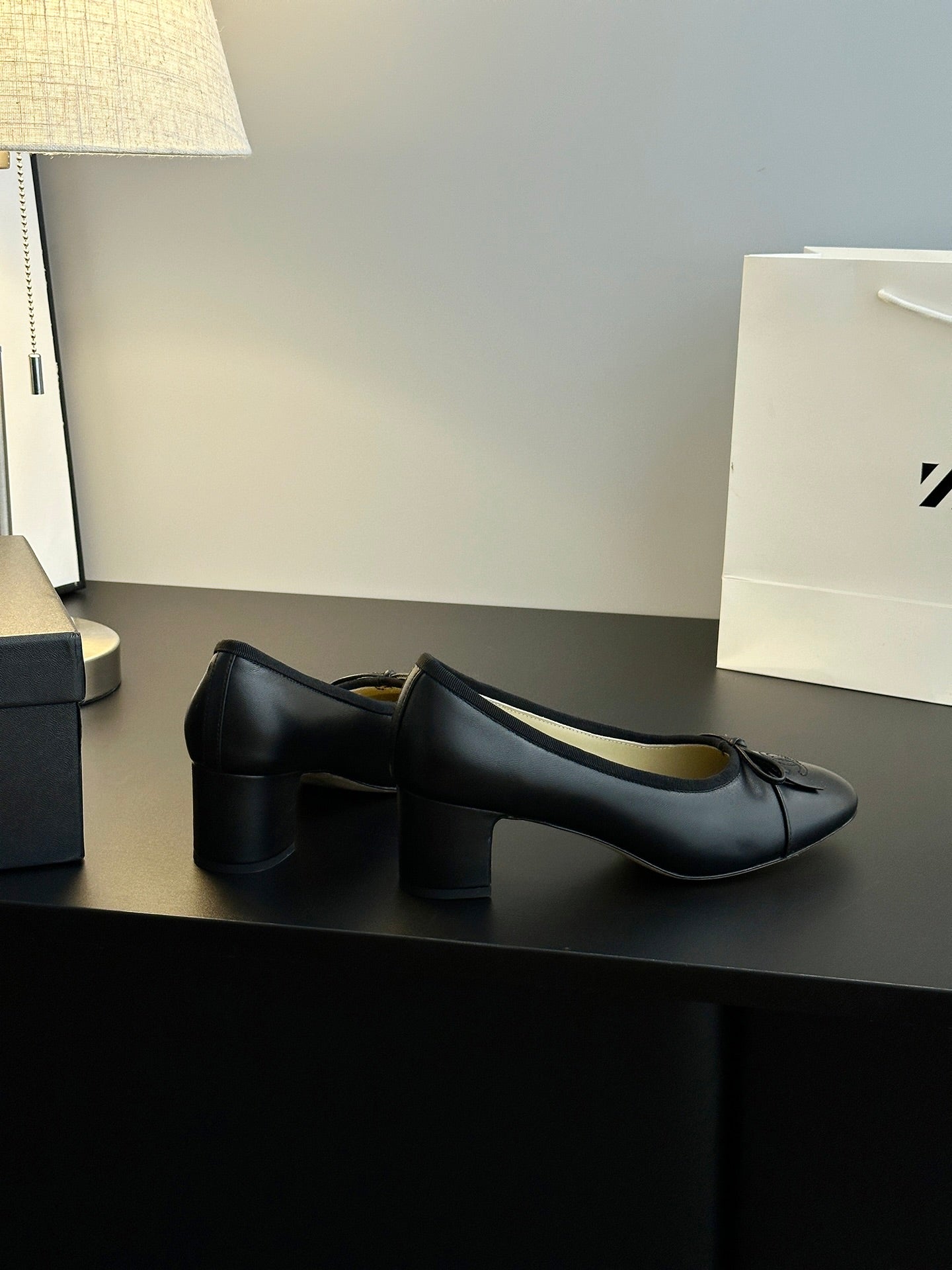 Chanel 25B Bow Mary Jane Shoes