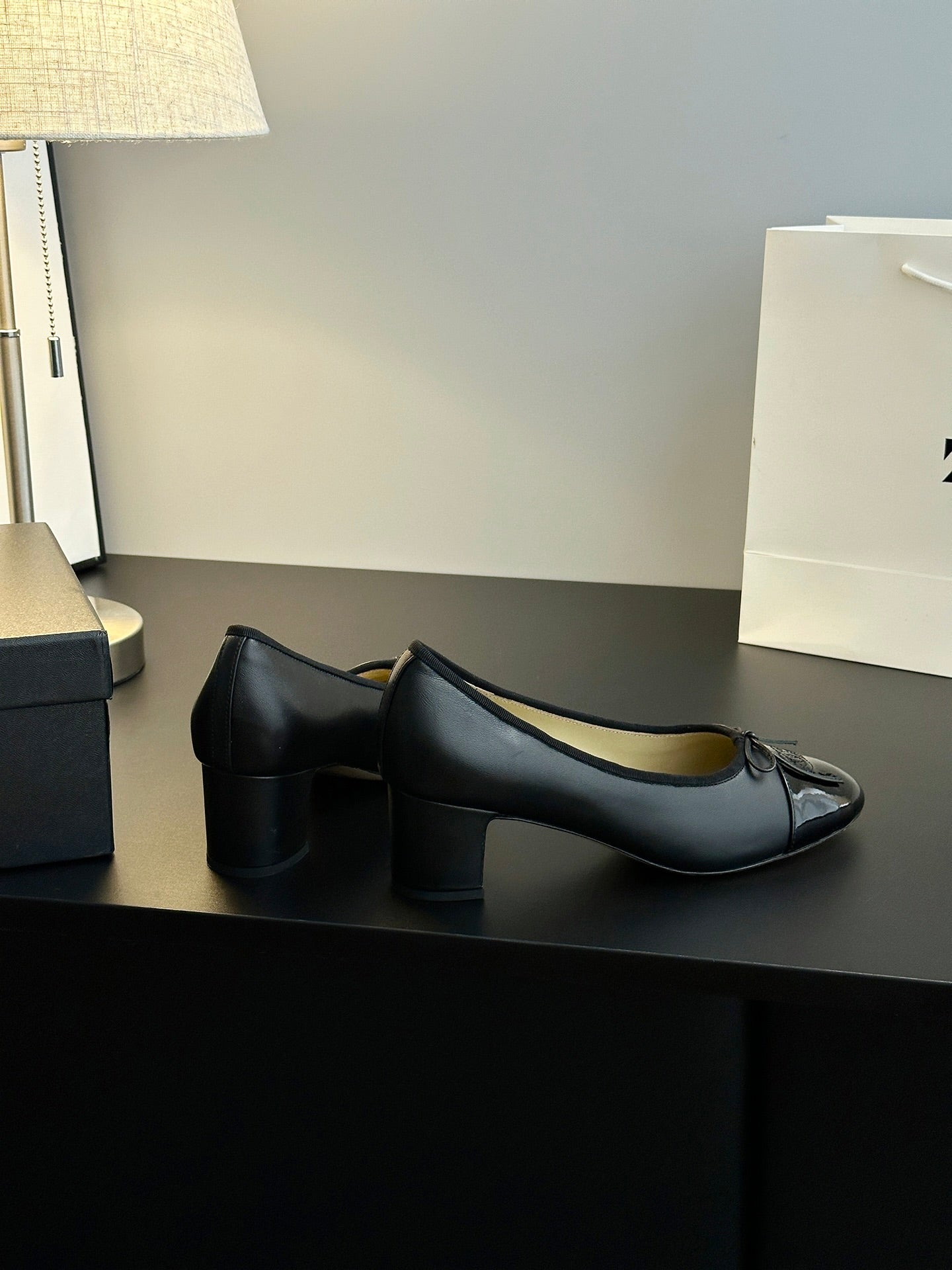 Chanel 25B Bow Mary Jane Shoes