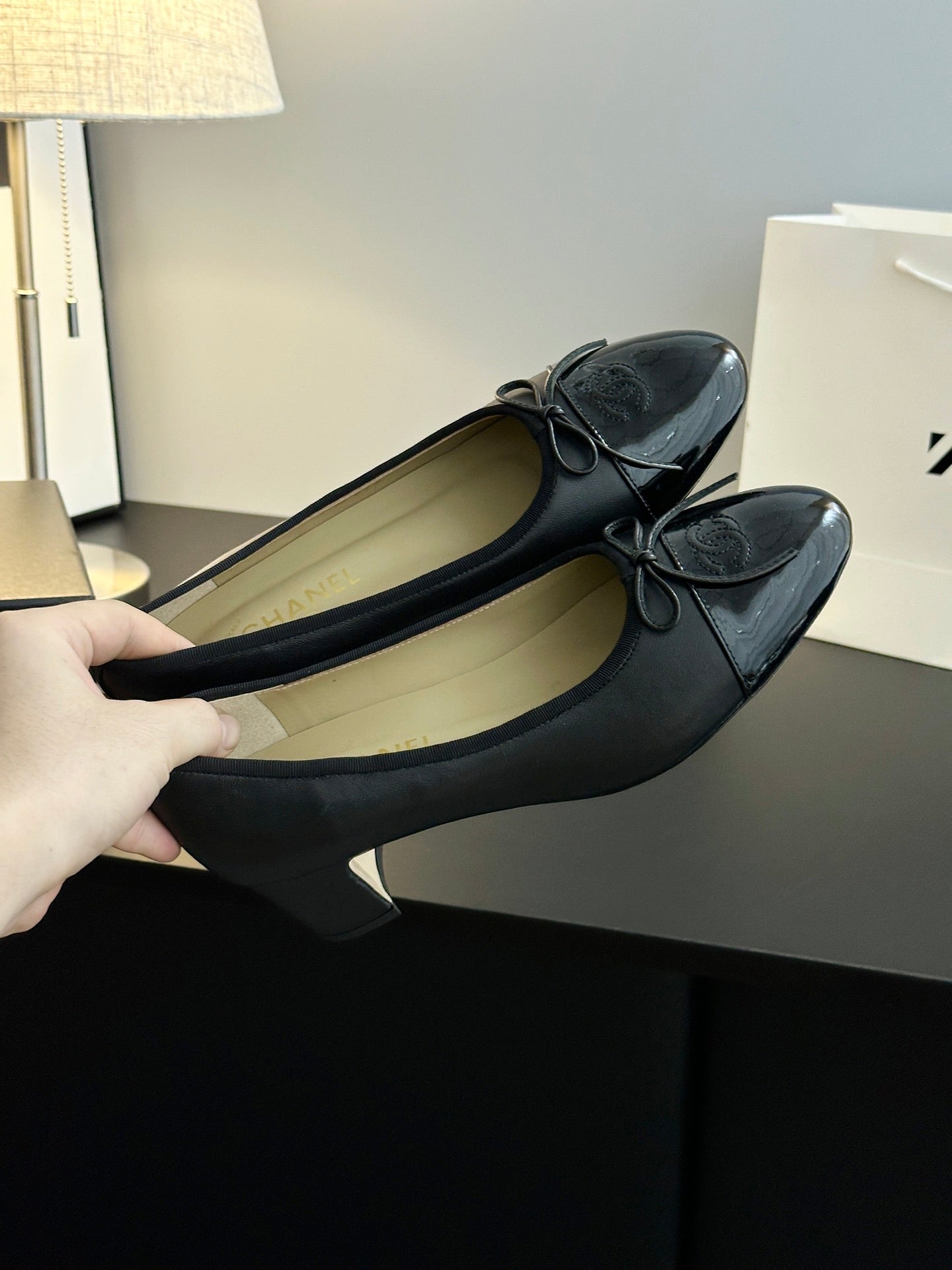 Chanel 25B Bow Mary Jane Shoes