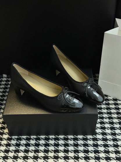 Chanel 25B Bow Mary Jane Shoes