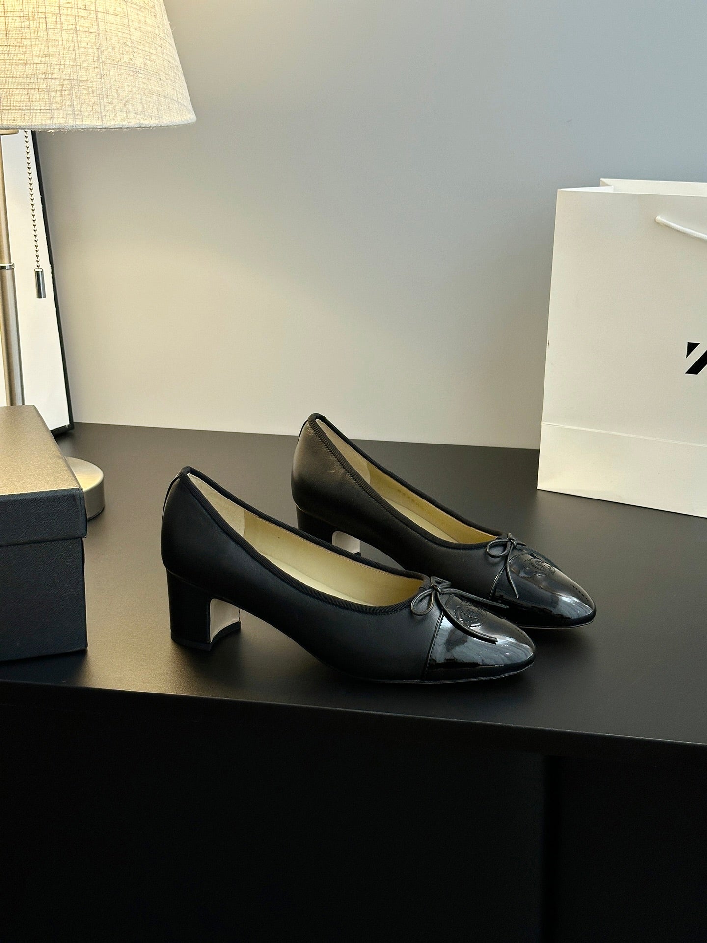 Chanel 25B Bow Mary Jane Shoes
