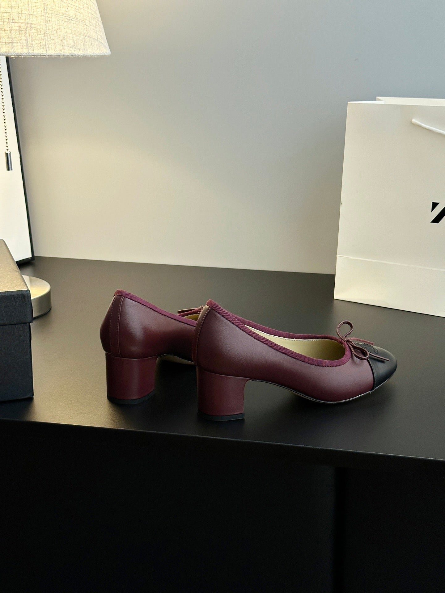 Chanel 25B Bow Mary Jane Shoes