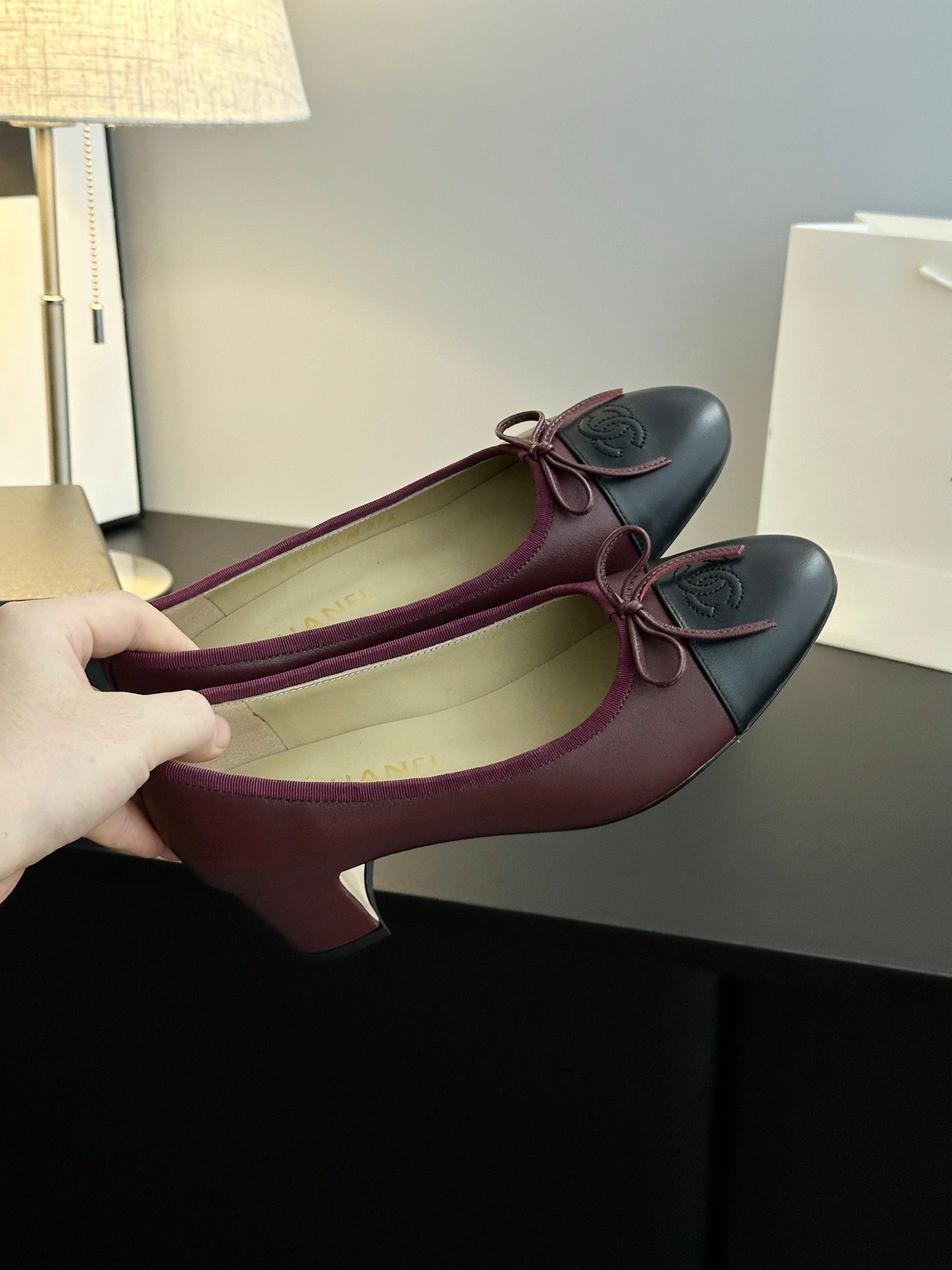 Chanel 25B Bow Mary Jane Shoes