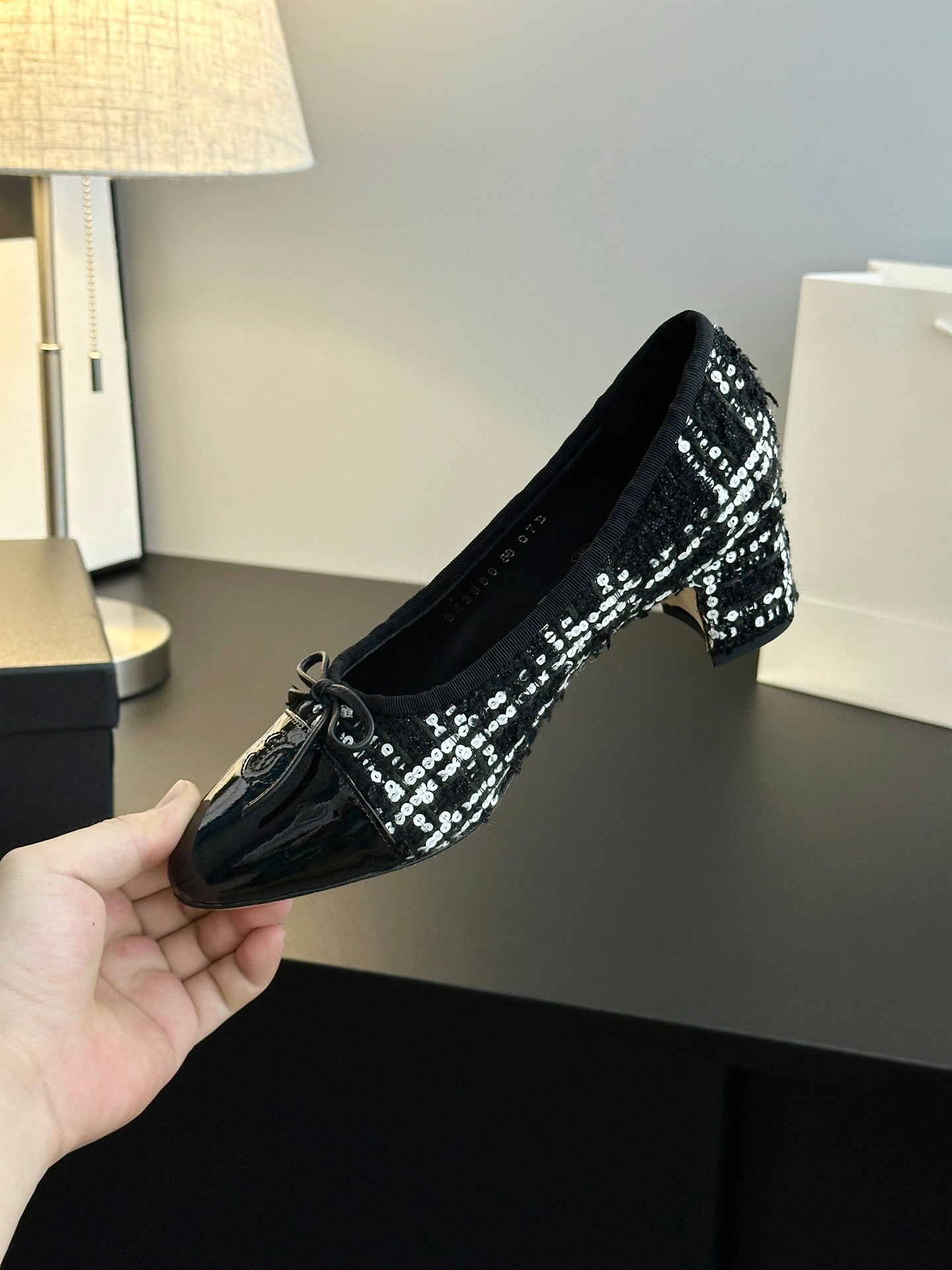 Chanel 25B Bow Mary Jane Shoes