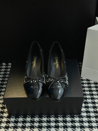 Chanel 25B Bow Mary Jane Shoes