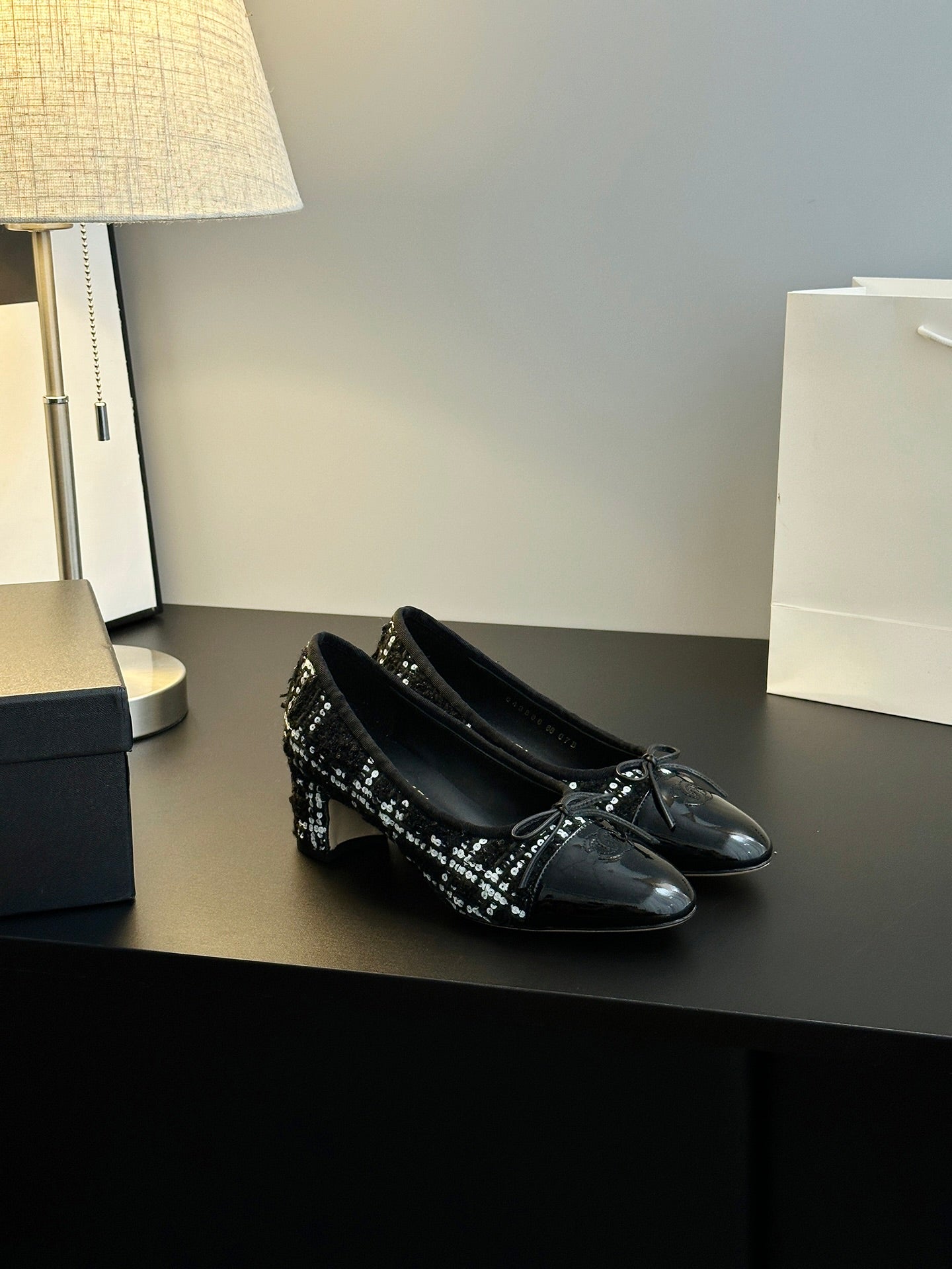 Chanel 25B Bow Mary Jane Shoes