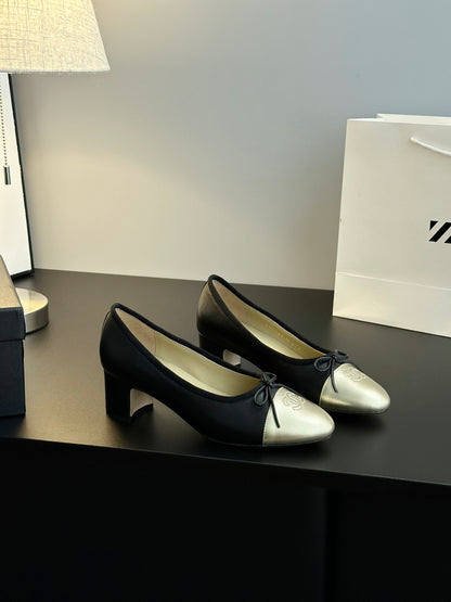 Chanel 25B Bow Mary Jane Shoes