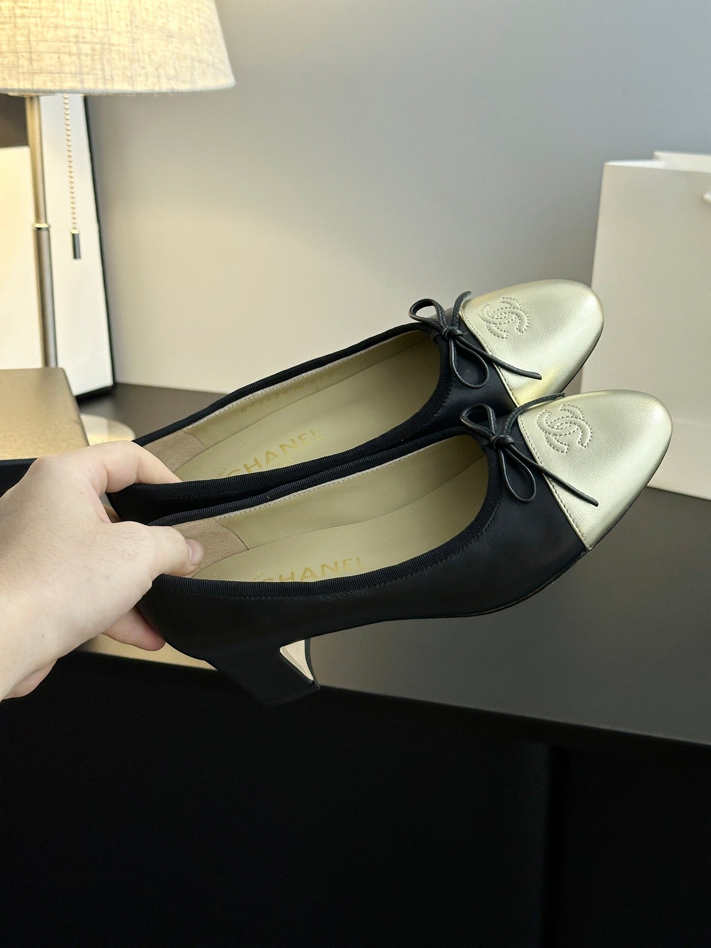 Chanel 25B Bow Mary Jane Shoes
