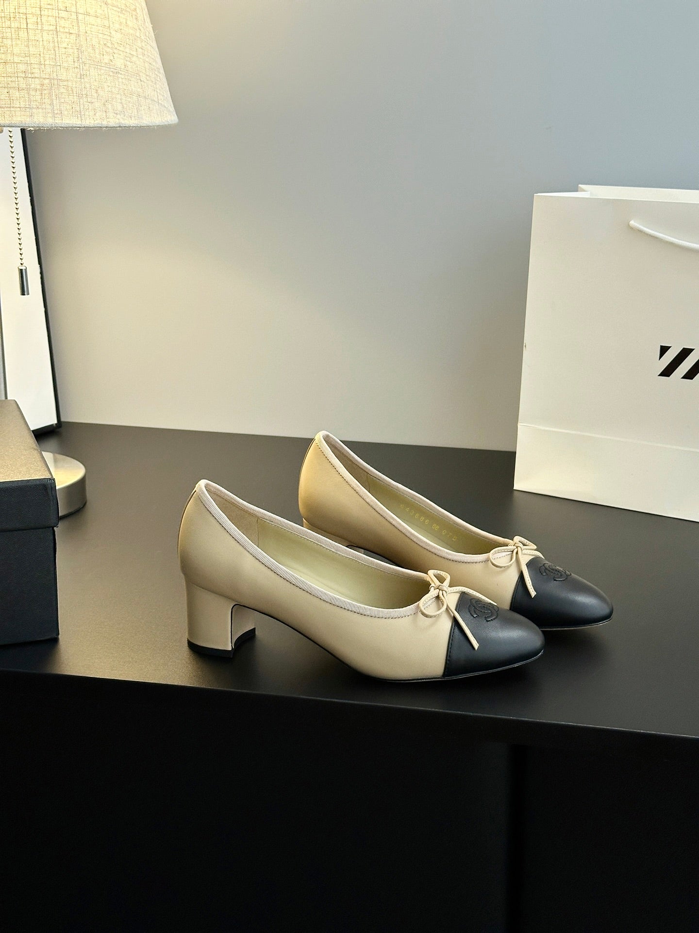 Chanel 25B Bow Mary Jane Shoes
