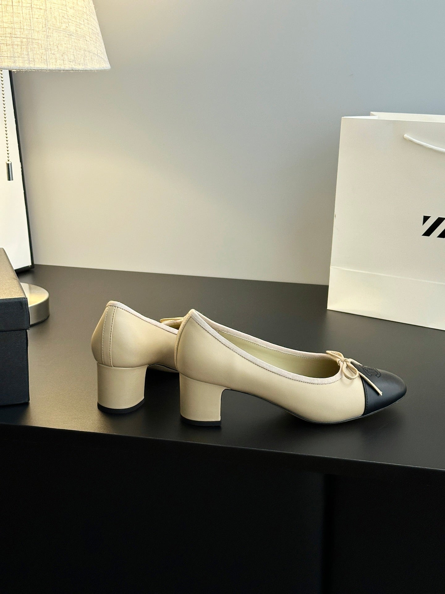 Chanel 25B Bow Mary Jane Shoes