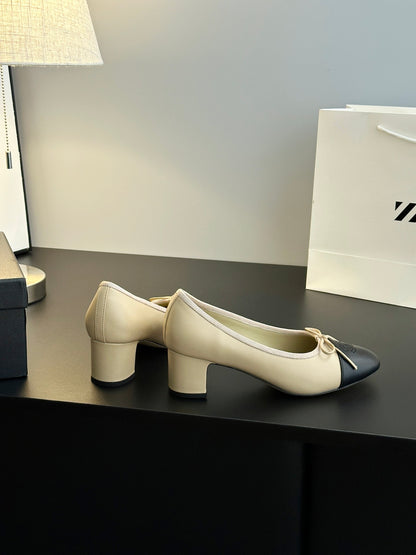 Chanel 25B Bow Mary Jane Shoes