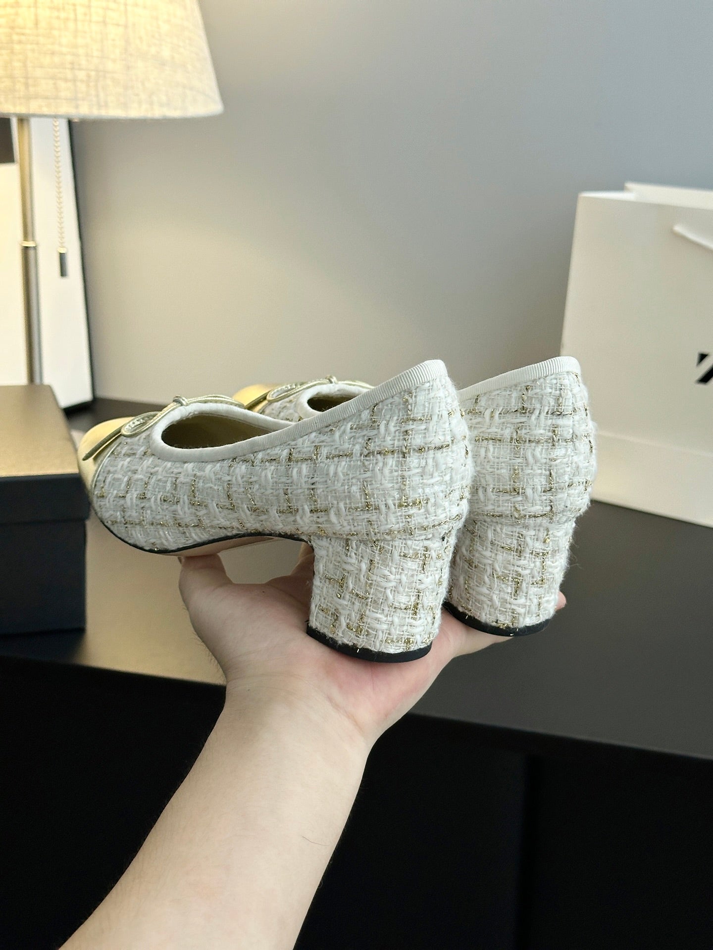 Chanel 25B Bow Mary Jane Shoes
