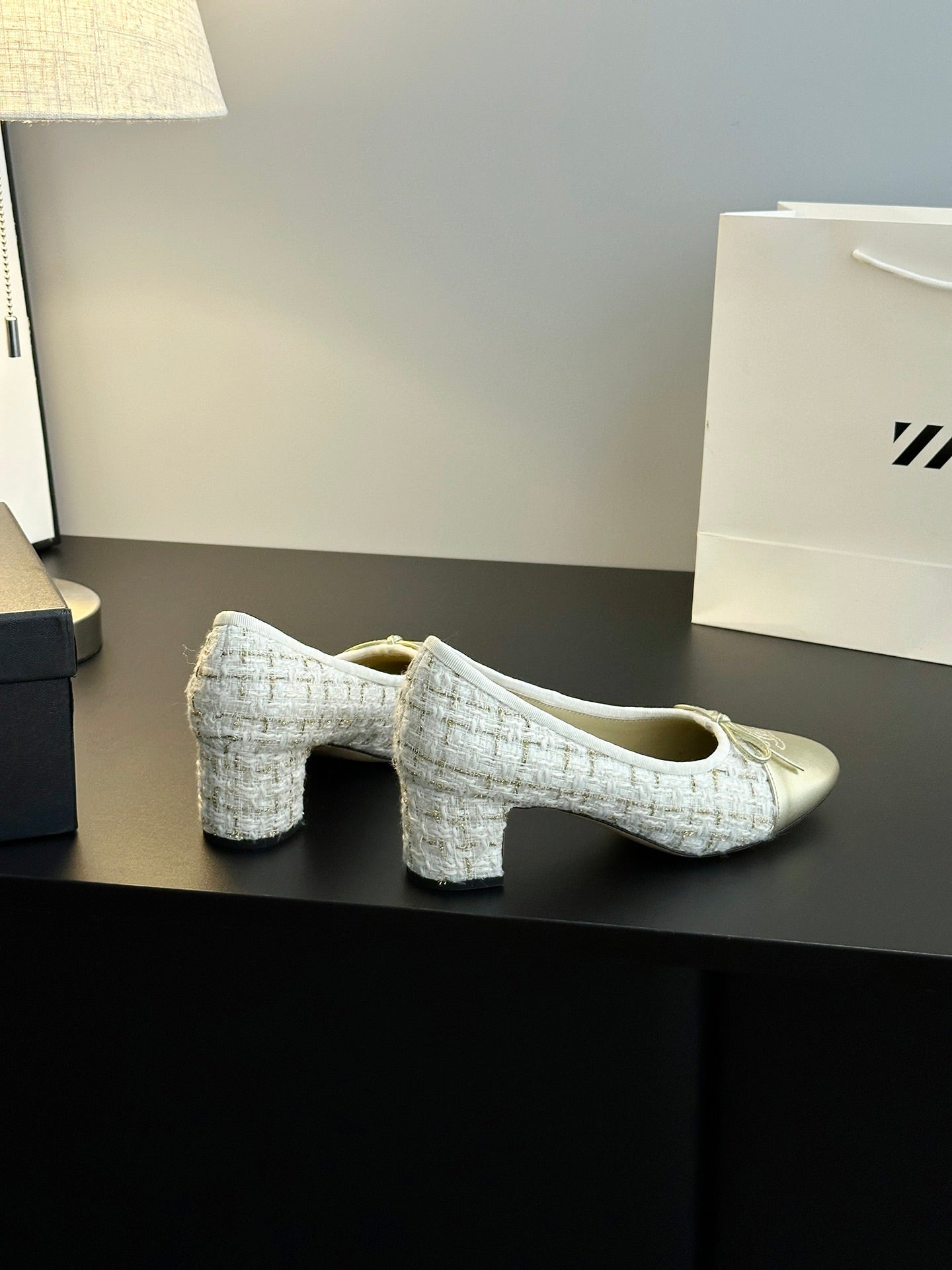 Chanel 25B Bow Mary Jane Shoes