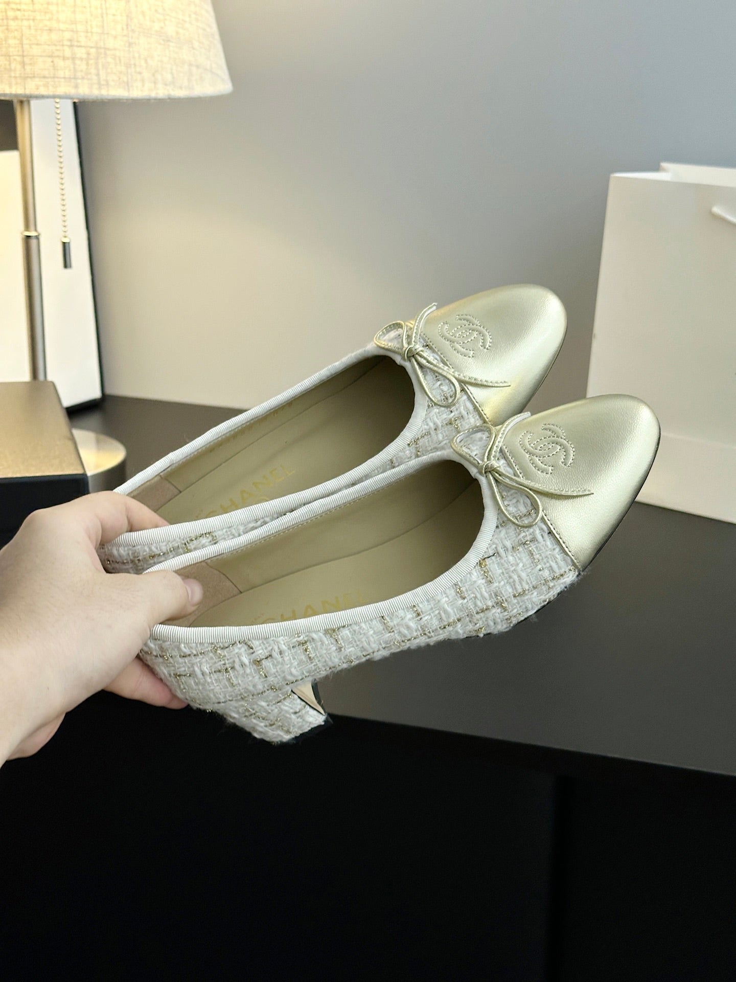 Chanel 25B Bow Mary Jane Shoes