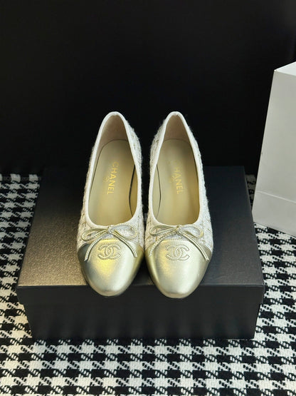 Chanel 25B Bow Mary Jane Shoes