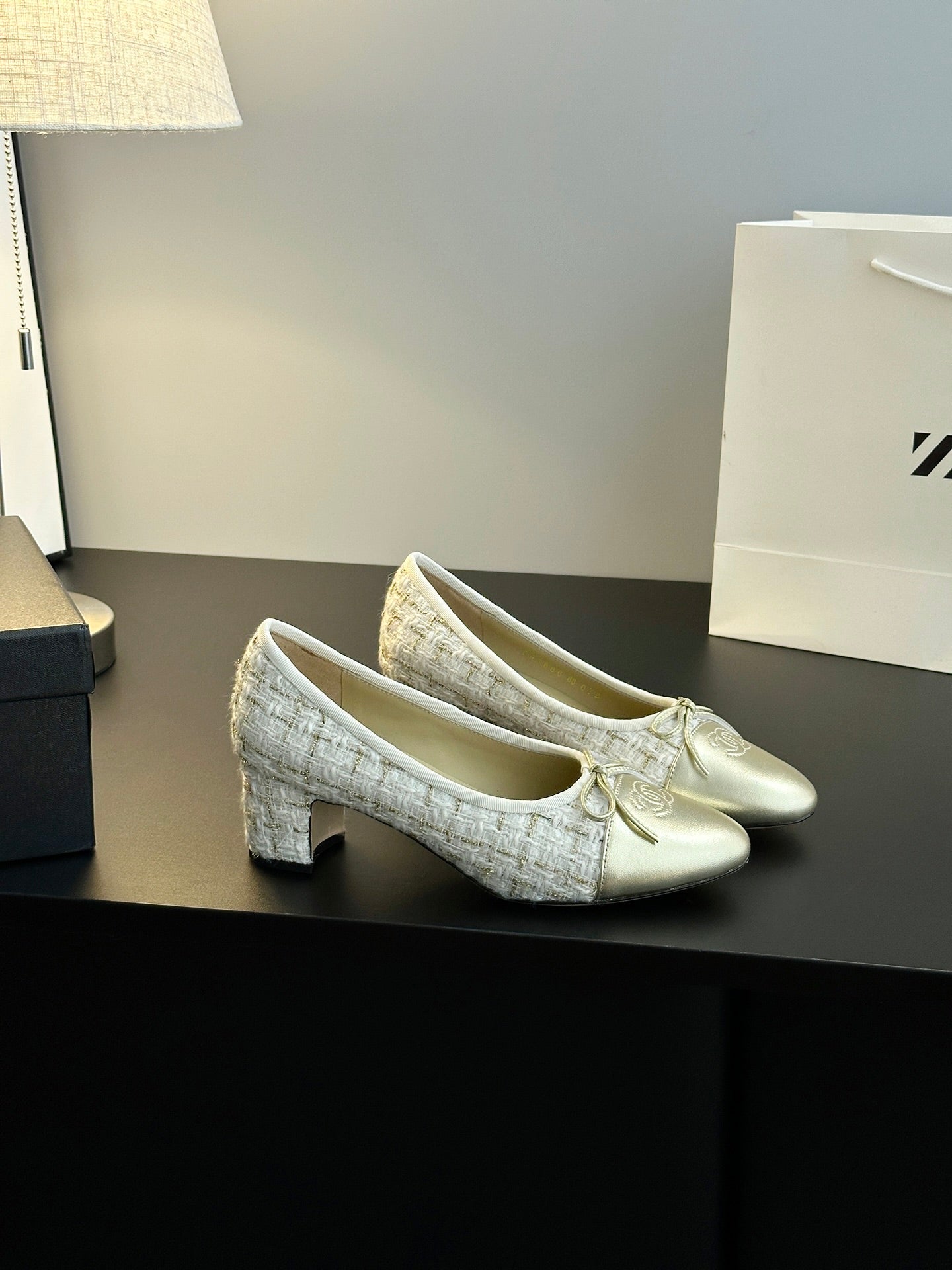 Chanel 25B Bow Mary Jane Shoes