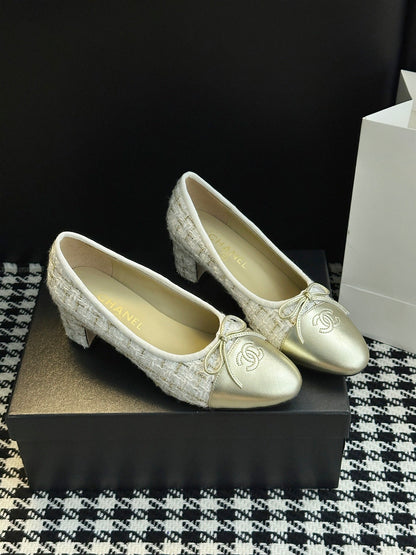 Chanel 25B Bow Mary Jane Shoes