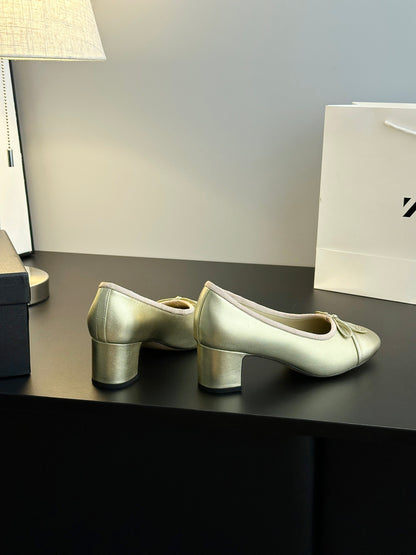 Chanel 25B Bow Mary Jane Shoes