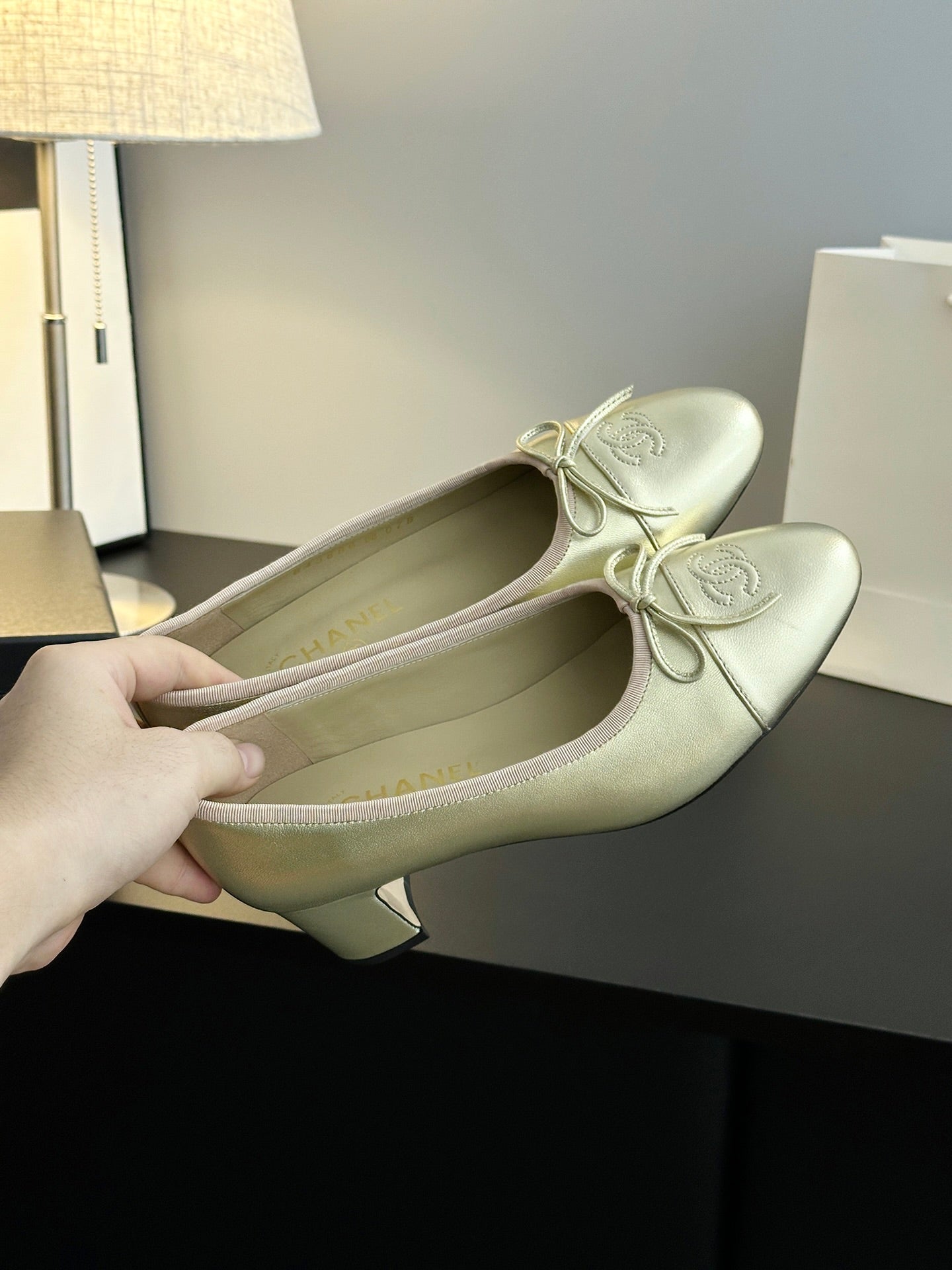 Chanel 25B Bow Mary Jane Shoes