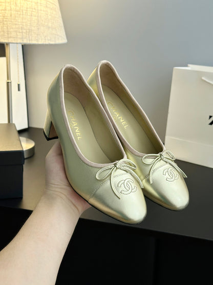Chanel 25B Bow Mary Jane Shoes