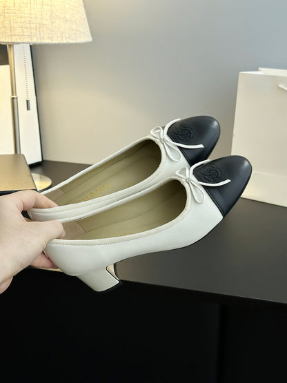 Chanel 25B Bow Mary Jane Shoes