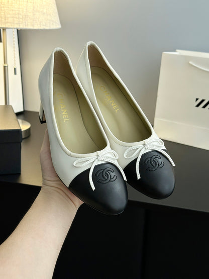 Chanel 25B Bow Mary Jane Shoes
