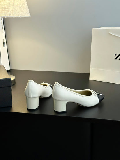 Chanel 25B Bow Mary Jane Shoes