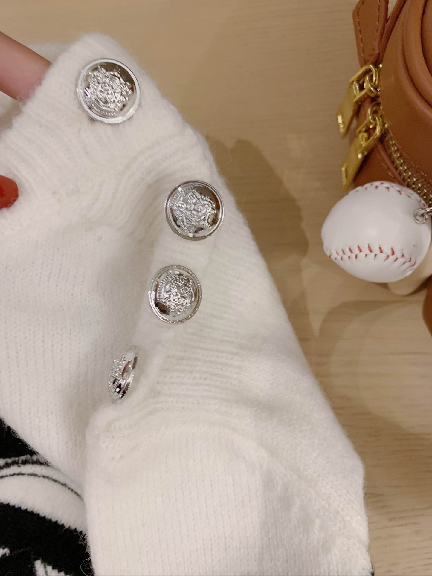 Celine Arc de Triomphe Appliqué Embroidered Striped Knit Sweater