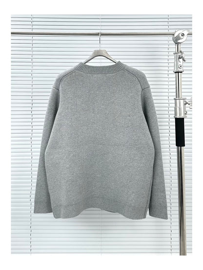 Miu Miu Logo Patch Wool Blend Cardigan – 25FW