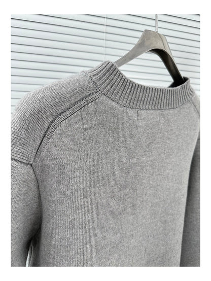 Miu Miu Logo Patch Wool Blend Cardigan – 25FW