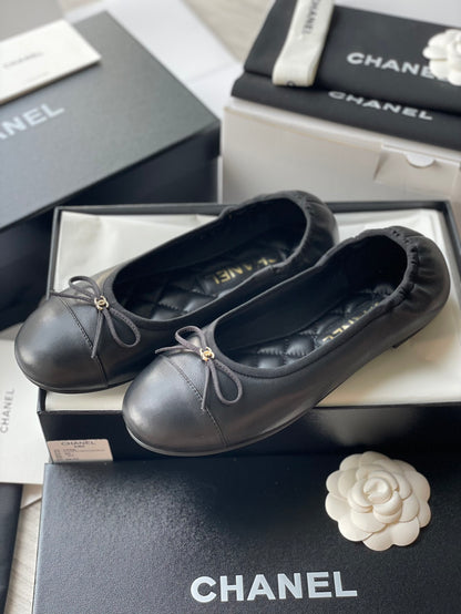 Chanel 25B Bow Ballet Flats