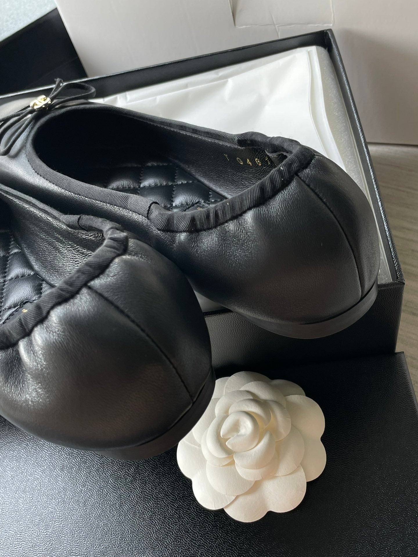 Chanel 25B Bow Ballet Flats