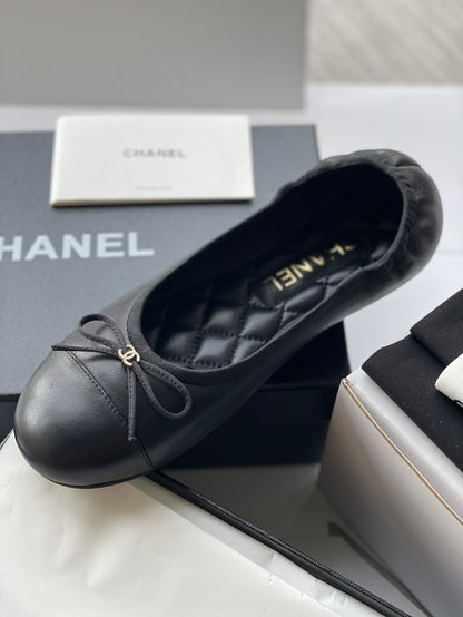 Chanel 25B Bow Ballet Flats