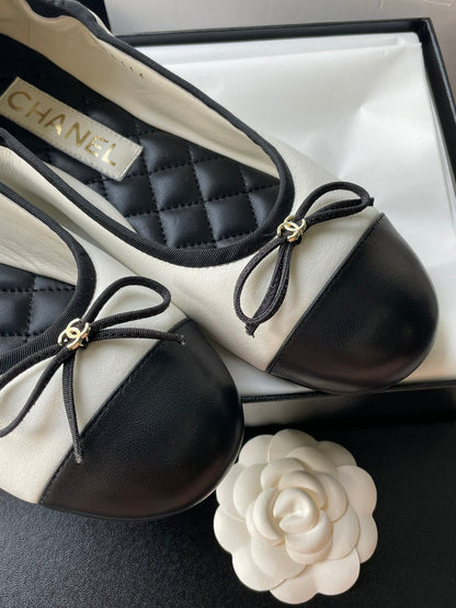 Chanel 25B Bow Ballet Flats