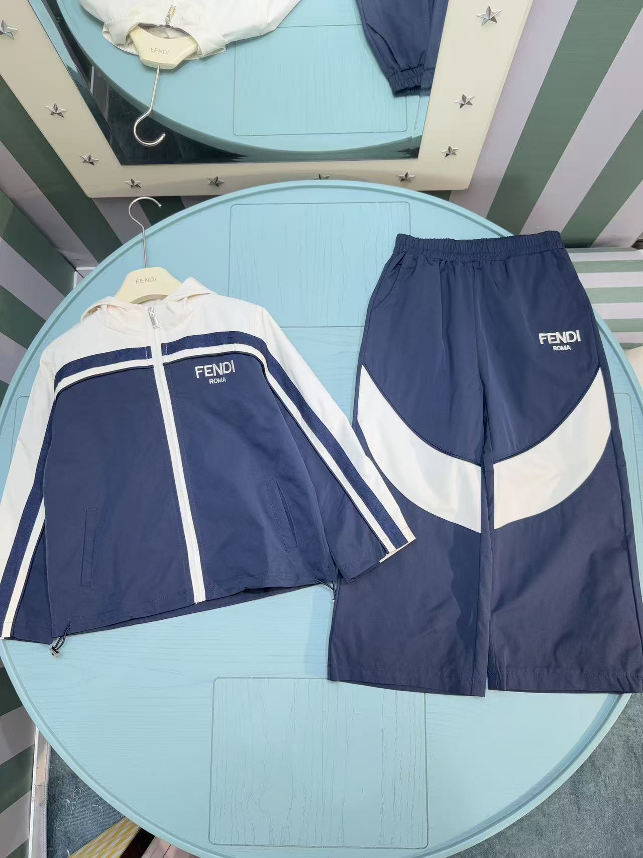 Fendi Kids Logo Windbreaker Tracksuit – 2025SS – Kids Collection